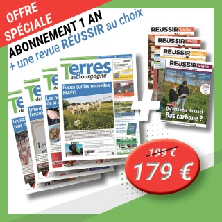 1 an d'abonnement à Terres de Bourgogne + 1 revue Réussir