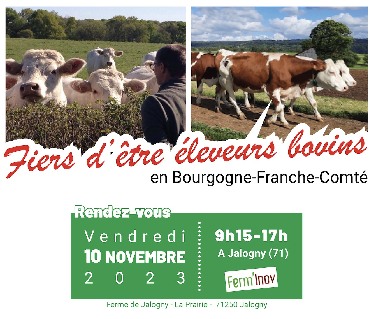 Une journée "Fiers d'être éleveur bovin en Bourgogne Franche Comté"