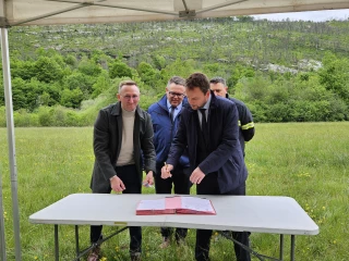 Exercice de lutte contre les feux de forêt dans le Jura