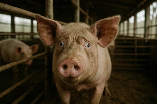 Un cochon pas si serein