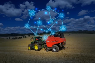 Kuhn // Le pick-up des presses à balles rondes piloté par GPS