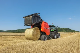 Kuhn // Forte pression de serrage sur les presses à balles rondes VB 3260 et VB 3290