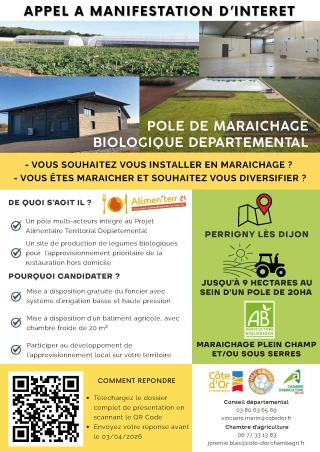 Le Département de Côte-d'Or cherche un maraîcher