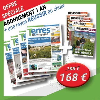 1 an d'abonnement à Terres de Bourgogne + 1 revue Réussir