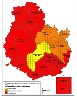Treize sous-bassins en crise