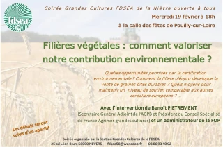 Valoriser notre contribution environnementale en filière végétale