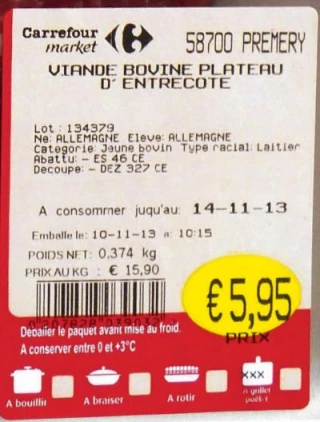 De la viande bovine française d’origine …allemande