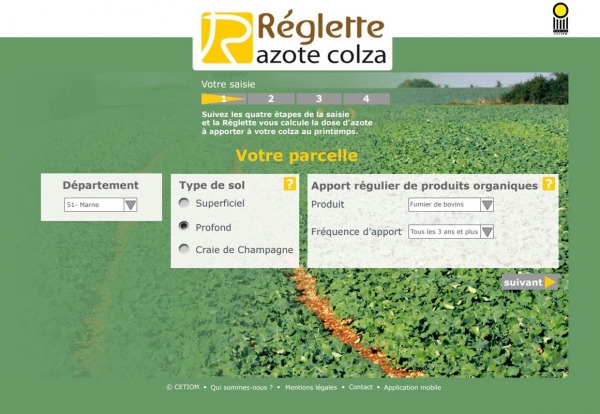 Une nouvelle Réglette azote colza plus performante