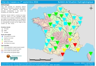 Hétérogénéité des nappes d’eau à la fin du mois d’août