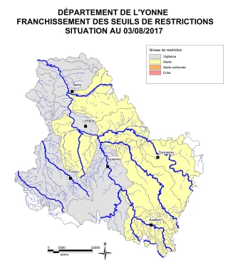 Alerte et vigilance sur  presque tout le département