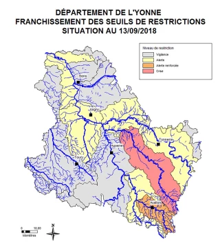 Restriction d’eau dans 7 secteurs