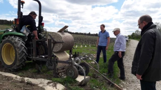 Un test de paillage de chanvre en vigne